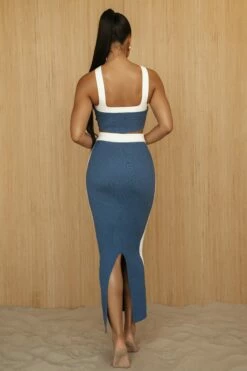 Navy Heartbreaker Two-Piece Skirt Set -Jluxlabel Shop PRODUCT JUNE272023 CROCHET 153