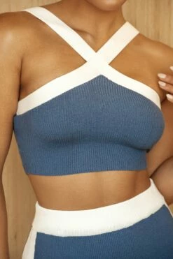 Navy Heartbreaker Two-Piece Skirt Set -Jluxlabel Shop PRODUCT JUNE272023 CROCHET 157