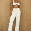 Buttercream Set Me Free Drawstring Pants -Jluxlabel Shop PRODUCT JUNE272023 CROCHET 2