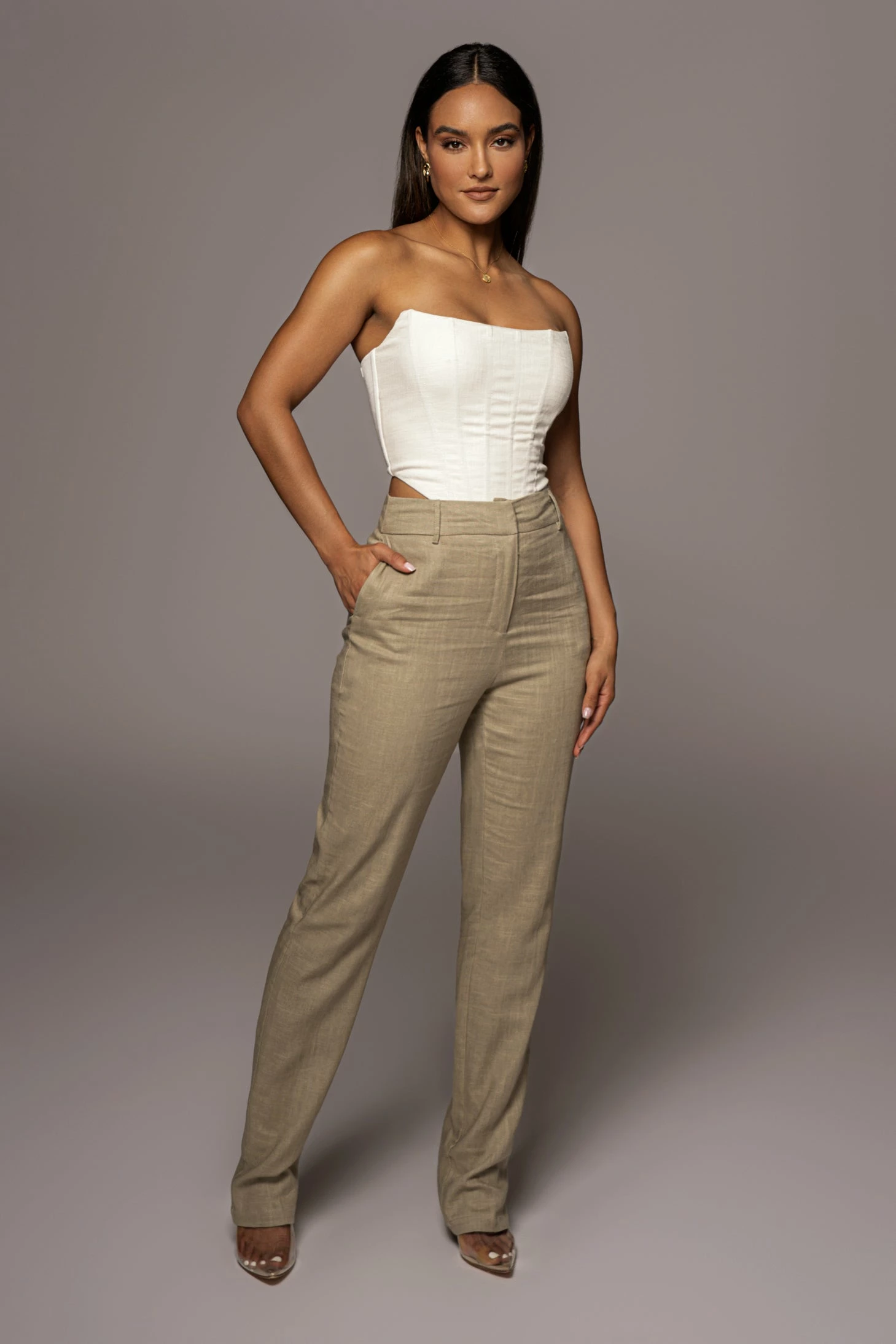 White Fenix Reversible Linen Corset 10 White Fenix Reversible Linen Corset - Image 8