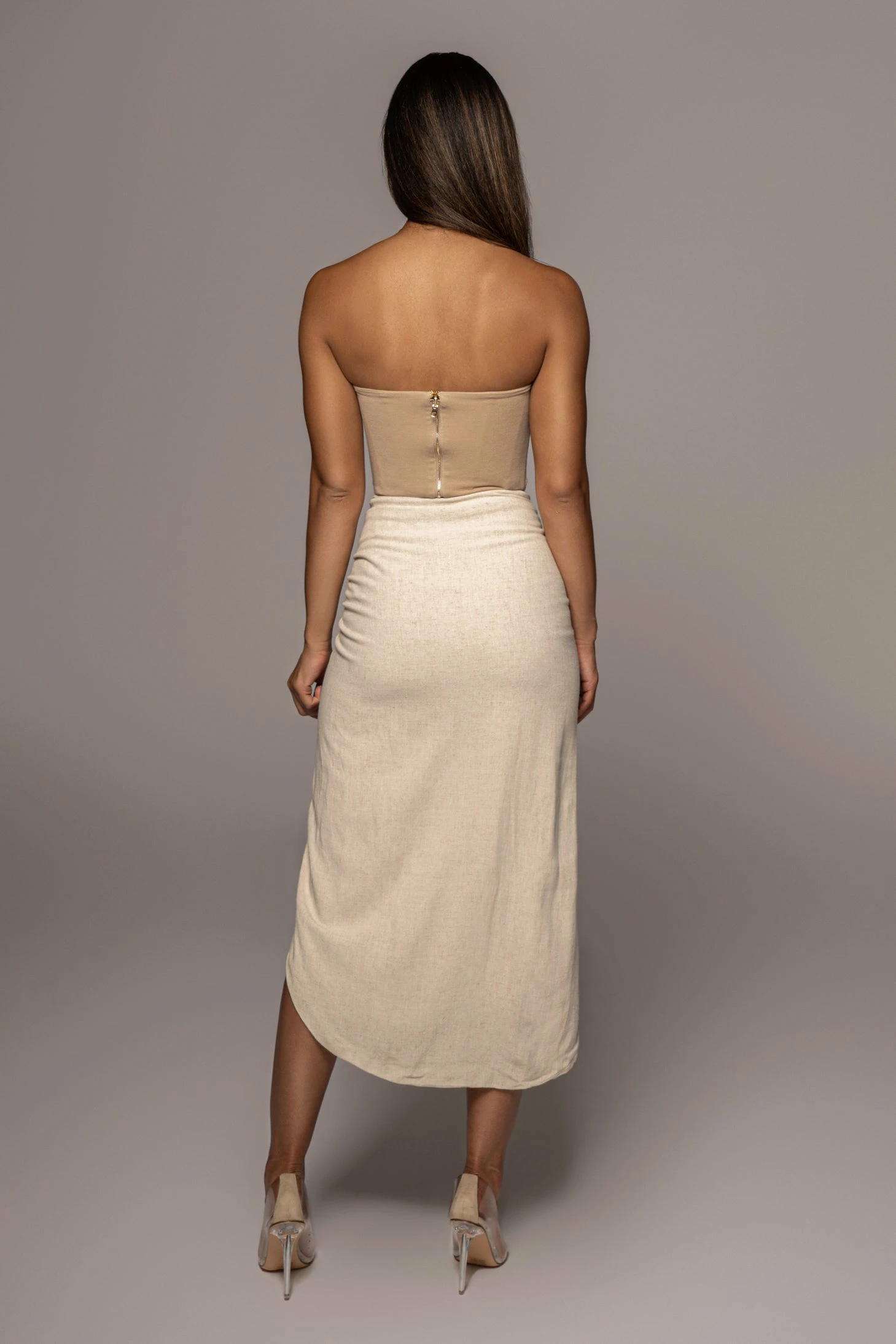 Natural Spring Ruched Linen Skirt 13 Natural Spring Ruched Linen Skirt - Image 11