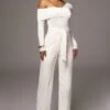 Ivory Safiya Wide Leg Pants -Jluxlabel Shop PRODUCT JUNE72023 CROCHET 2