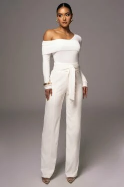 Ivory Safiya Wide Leg Pants