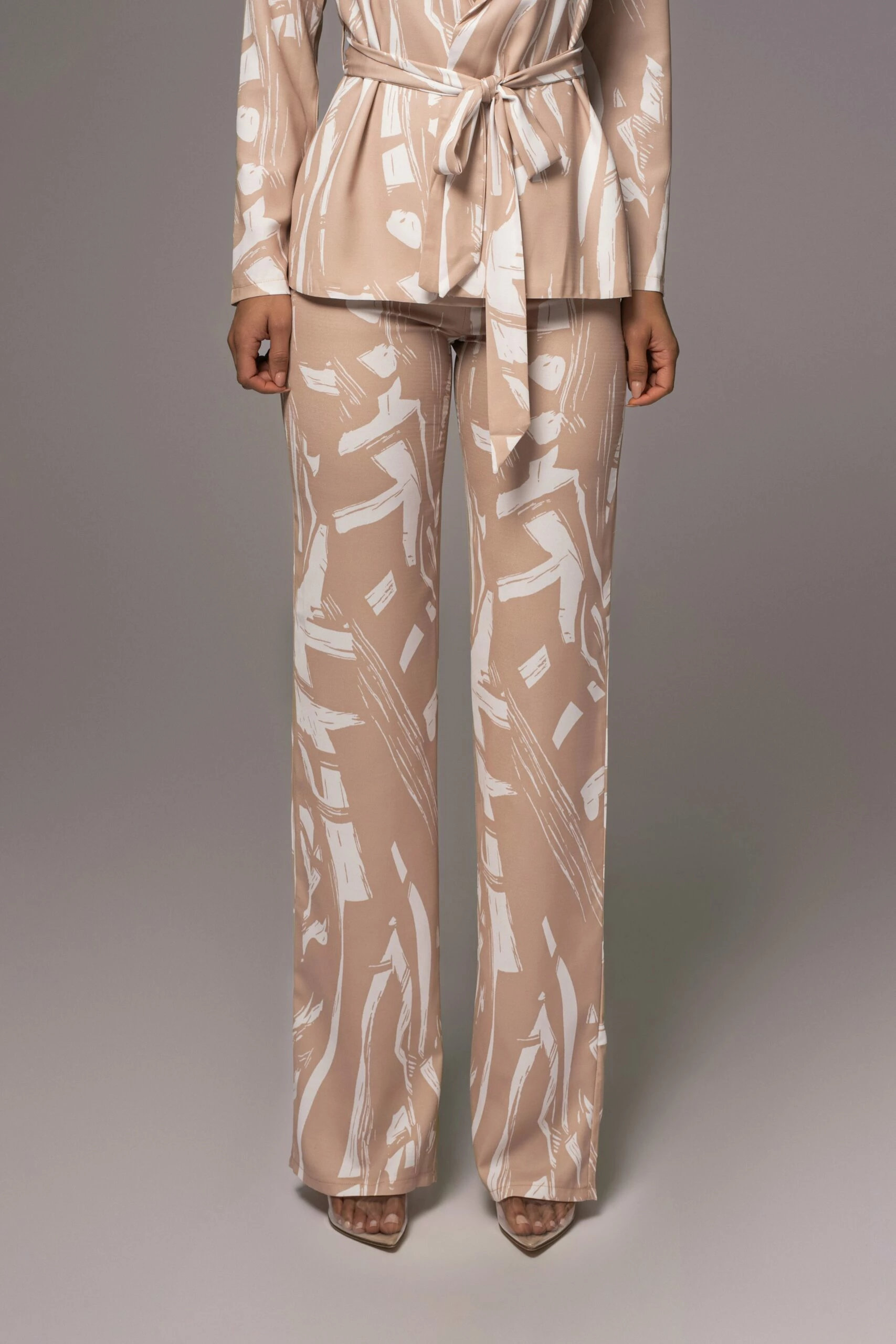 Beige Frida Print Pant Set 4 Beige Frida Print Pant Set - Image 2