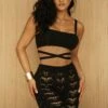Noir She's All That Knit Crop Top 2 Noir She's All That Knit Crop Top -Jluxlabel Shop PRODUCT JUNE82023 CROCHET 234