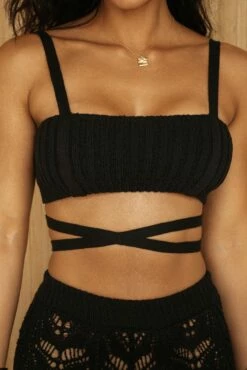 Noir She's All That Knit Crop Top 31 Noir She's All That Knit Crop Top -Jluxlabel Shop PRODUCT JUNE82023 CROCHET 246