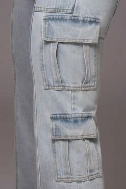 Light Wash Denim Undercover Cargo Jeans -Jluxlabel Shop PRODUCT JUNE82023 NEWARRIVALS 106