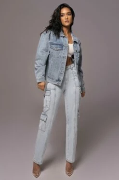 Medium Wash Denim Highlands Oversized Jacket