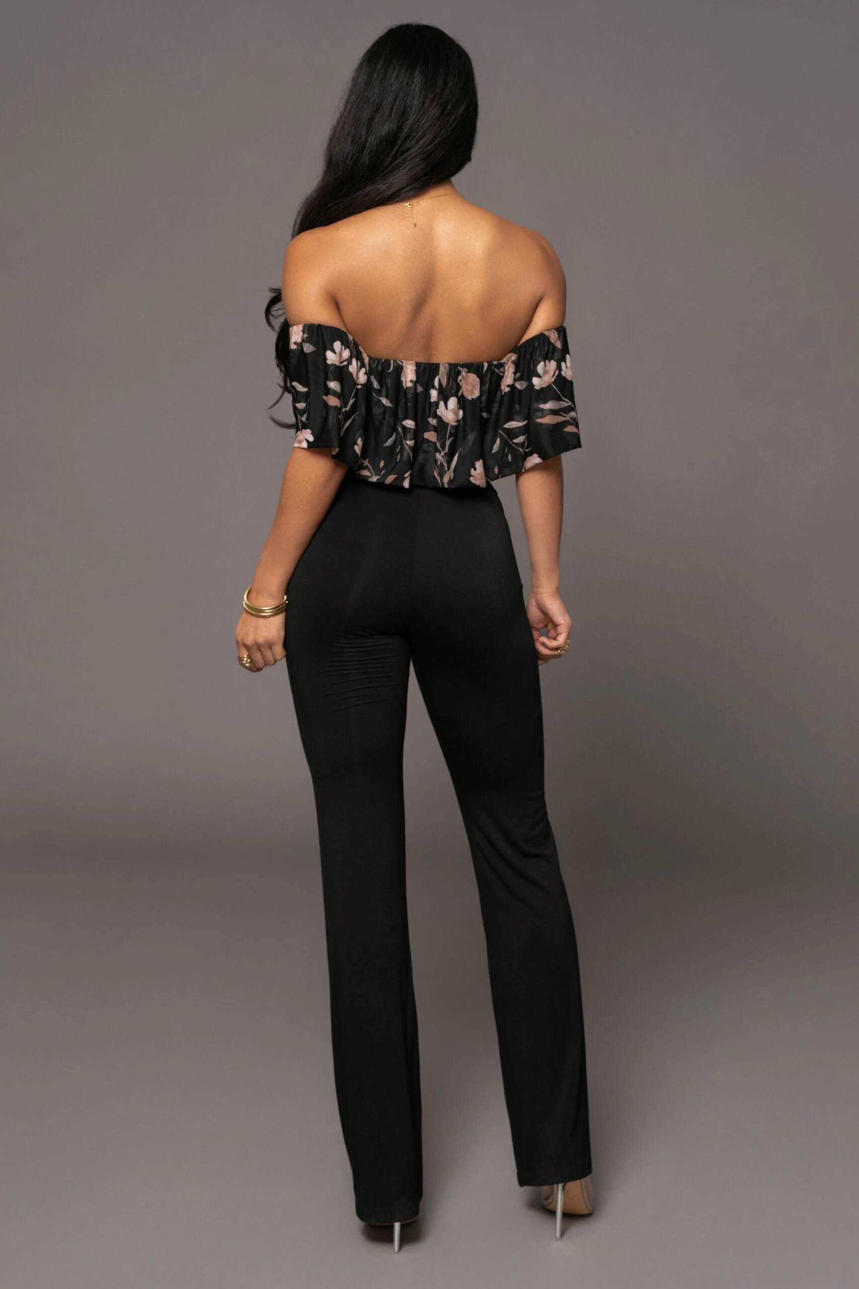 Black Floral Garden Party Crop Top 14 Black Floral Garden Party Crop Top - Image 12