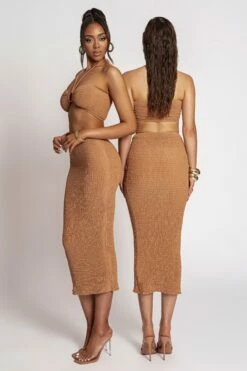 Camel Lana Smocked Skirt Set 34 Camel Lana Smocked Skirt Set -Jluxlabel Shop PRODUCT MAR202023 18