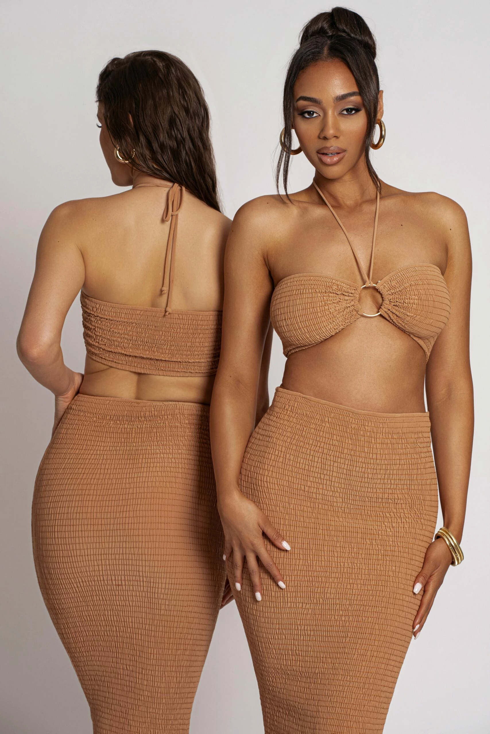 Camel Lana Smocked Skirt Set 7 Camel Lana Smocked Skirt Set - Image 5