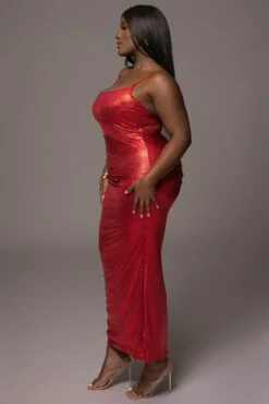 Red Rubi Cowl Neck Cocktail Dress -Jluxlabel Shop PRODUCT MAY112023 21