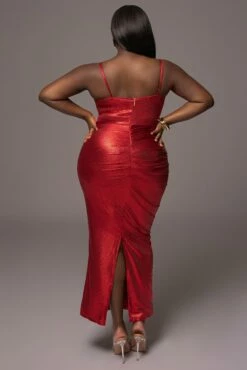 Red Rubi Cowl Neck Cocktail Dress -Jluxlabel Shop PRODUCT MAY112023 25