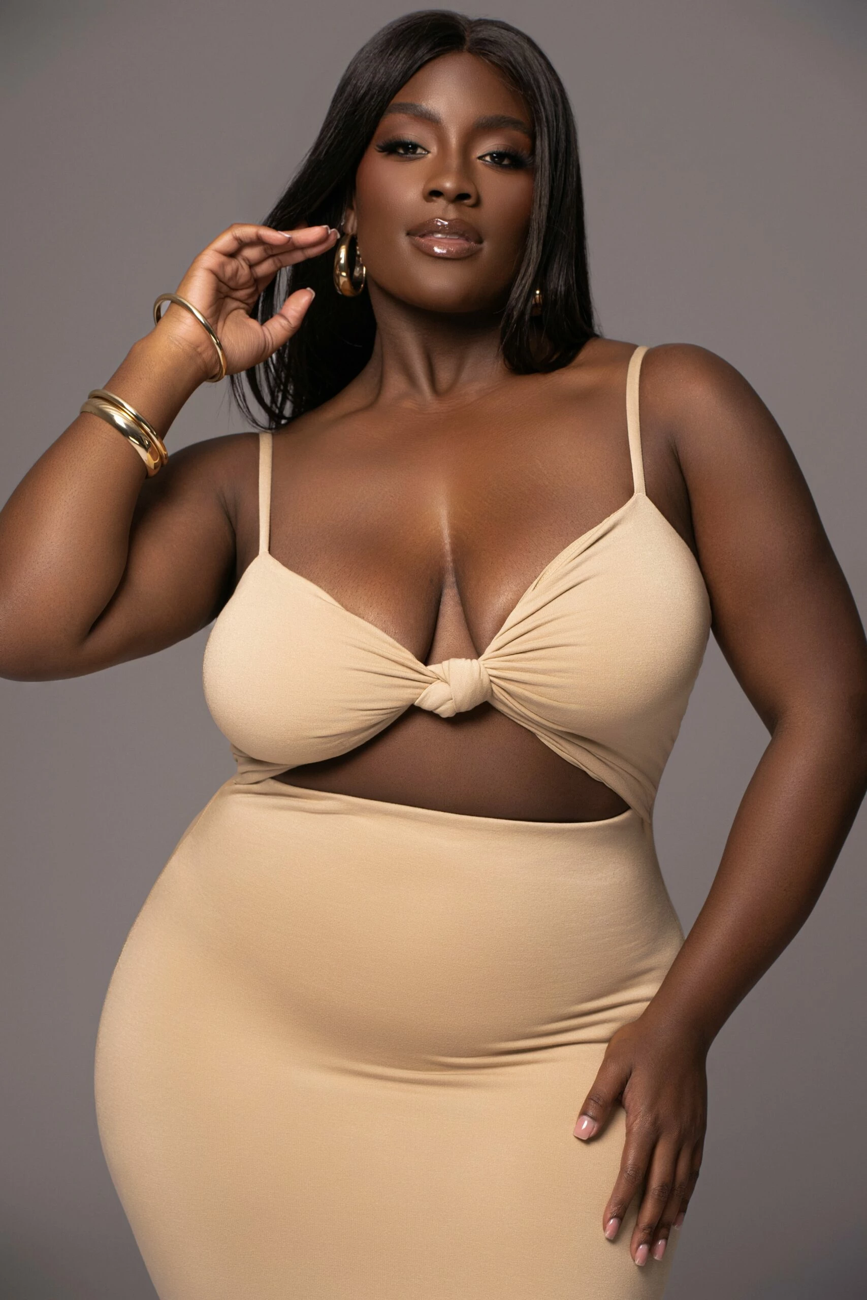 Beige Midnight Memories Midi Dress 9 Beige Midnight Memories Midi Dress - Image 7