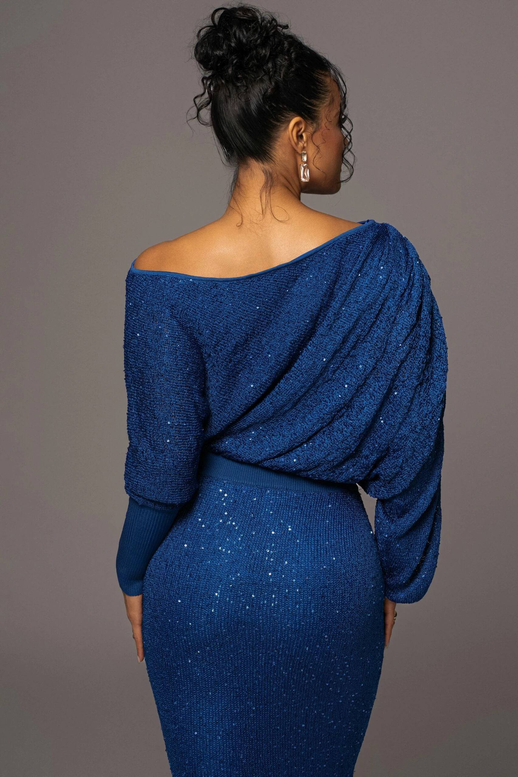 Blue Night Sky Sequin Skirt Set 10 Blue Night Sky Sequin Skirt Set - Image 8