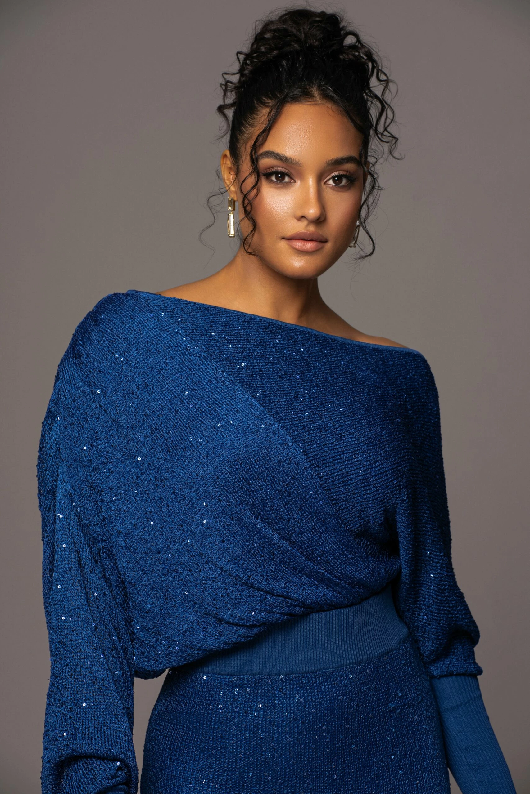 Blue Night Sky Sequin Skirt Set 4 Blue Night Sky Sequin Skirt Set - Image 2