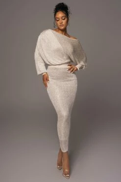 Beige Night Sky Sequin Skirt Set 22 Beige Night Sky Sequin Skirt Set -Jluxlabel Shop PRODUCT MAY172023 120