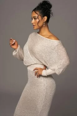 Beige Night Sky Sequin Skirt Set 21 Beige Night Sky Sequin Skirt Set -Jluxlabel Shop PRODUCT MAY172023 128