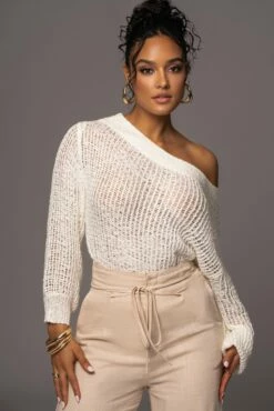 Ivory No Turning Back Off-Shoulder Top