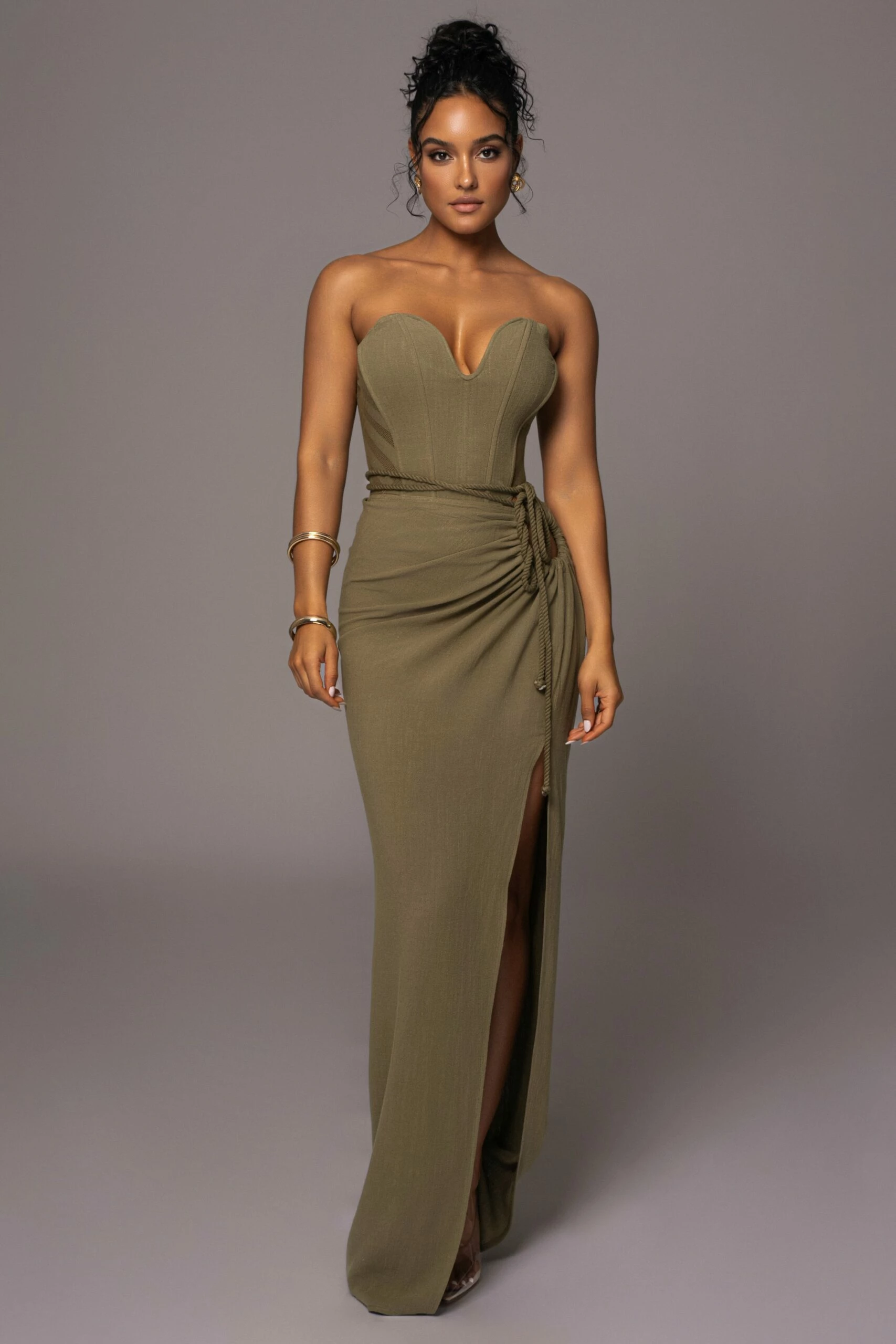 Olive Destination Linen Skirt Set 3 Olive Destination Linen Skirt Set