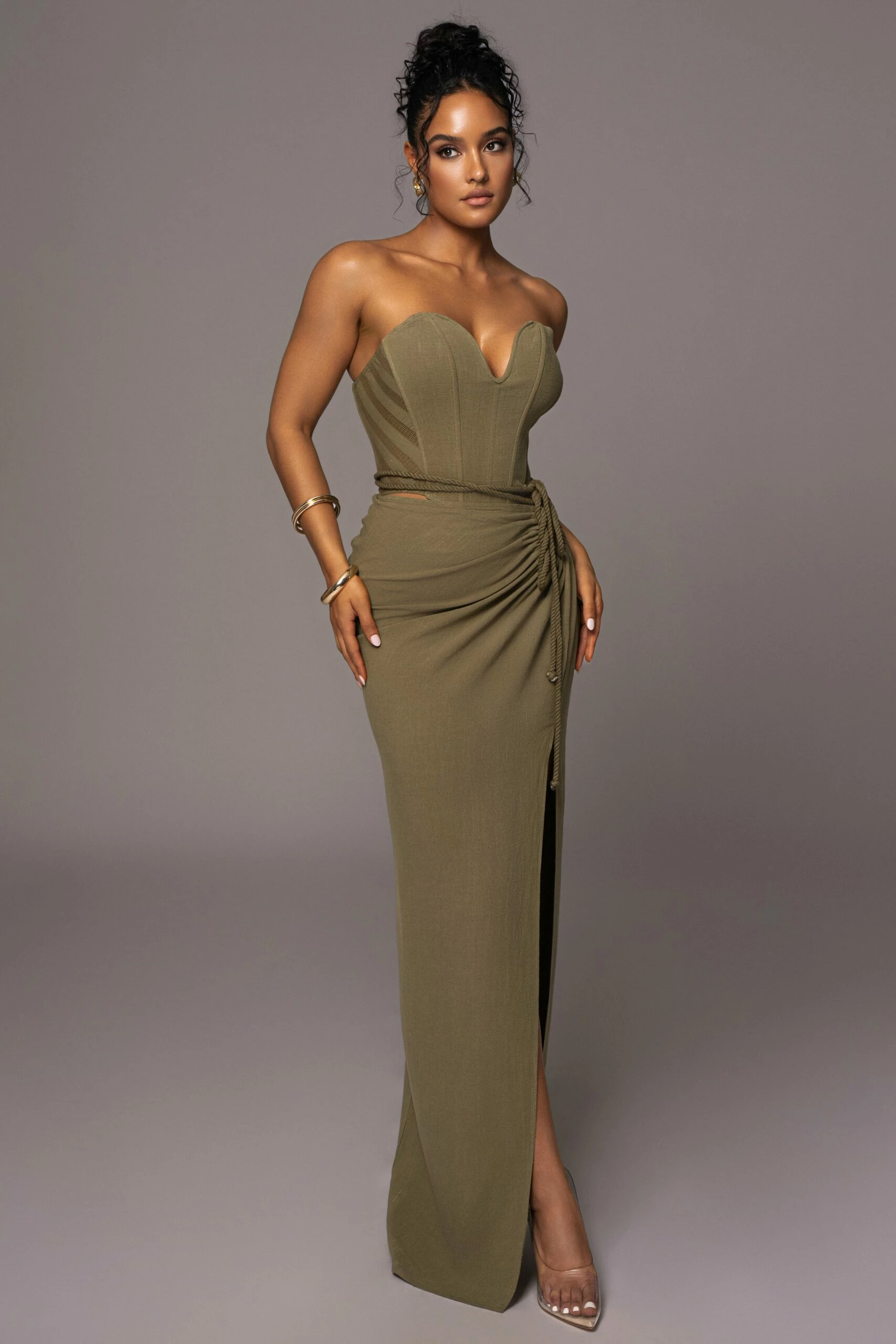 Olive Destination Linen Skirt Set 7 Olive Destination Linen Skirt Set - Image 5