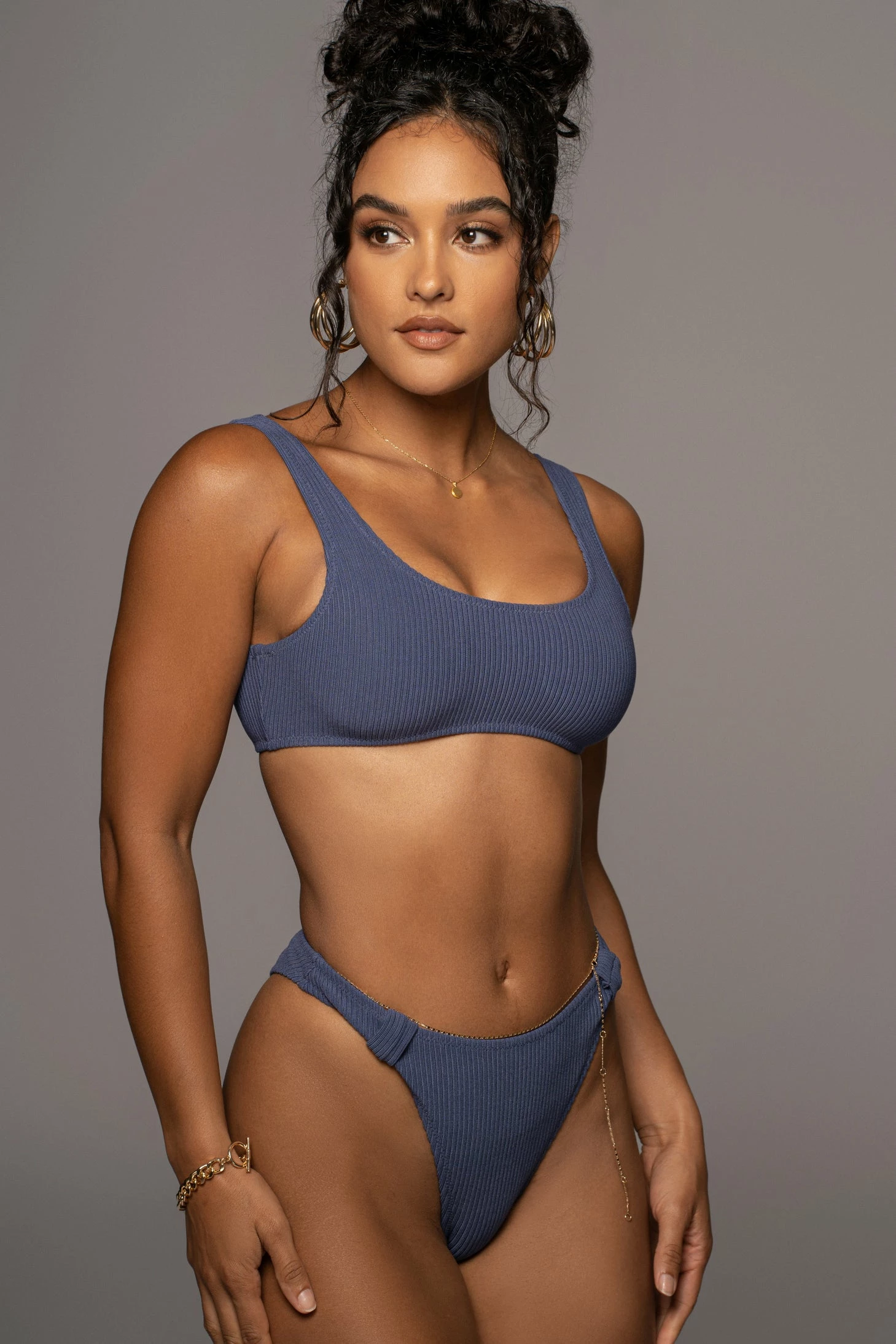 Indigo Blesse Ribbed Bikini Set 4 Indigo Blesse Ribbed Bikini Set - Image 2