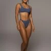 Indigo Blesse Ribbed Bikini Set