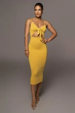 Yellow Soulmate Cut Out Dress
