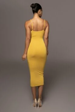 Yellow Soulmate Cut Out Dress -Jluxlabel Shop PRODUCT MAY22022 140