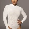 Ivory Kimber High Neck Bodysuit 2 Ivory Kimber High Neck Bodysuit -Jluxlabel Shop PRODUCT MAY22022 160