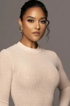 Tan Kimber High Neck Bodysuit 10 Tan Kimber High Neck Bodysuit -Jluxlabel Shop PRODUCT MAY22022 169