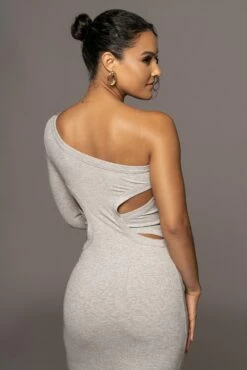 Grey Vixen One Shoulder Dress -Jluxlabel Shop PRODUCT MAY22022 187