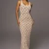 Beige Novabella Maxi Dress