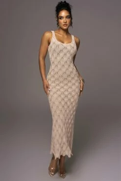 Beige Novabella Maxi Dress