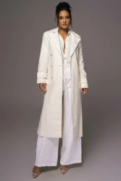 Off White One Step Closer Linen Coat -Jluxlabel Shop PRODUCT MAY232023 JUNEDROP1 238