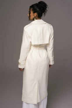 Off White One Step Closer Linen Coat -Jluxlabel Shop PRODUCT MAY232023 JUNEDROP1 241