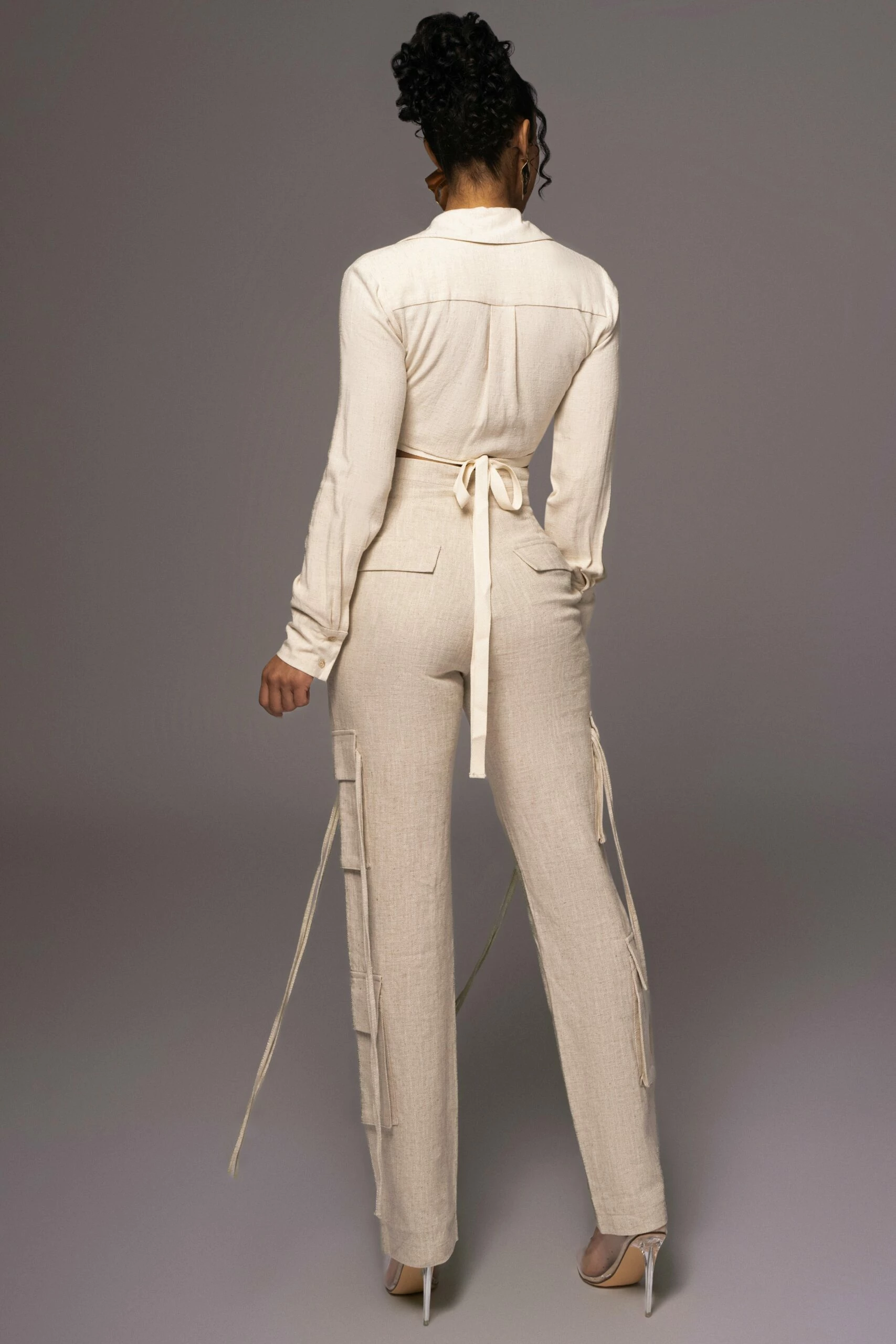 Natural Drift Away Linen Wrap Top 12 Natural Drift Away Linen Wrap Top - Image 10