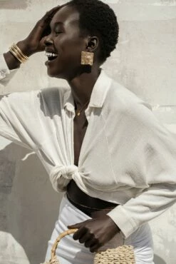 Ivory Soho Front Tied Woven Top 28 Ivory Soho Front Tied Woven Top -Jluxlabel Shop PRODUCT MAY92022 221