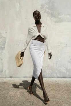 Ivory Spring Ruched Linen Skirt 16 Ivory Spring Ruched Linen Skirt -Jluxlabel Shop PRODUCT MAY92022 224