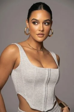 Grey More Than Friends Corset -Jluxlabel Shop PRODUCT NOV172022 222