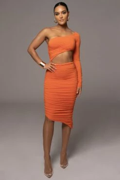 Orange Light Up The Night Dress