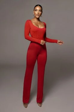 Jluxbasix Red Bethie Scoop Long Sleeve Bodysuit 14 Jluxbasix Red Bethie Scoop Long Sleeve Bodysuit -Jluxlabel Shop PRODUCT NOV42020 893