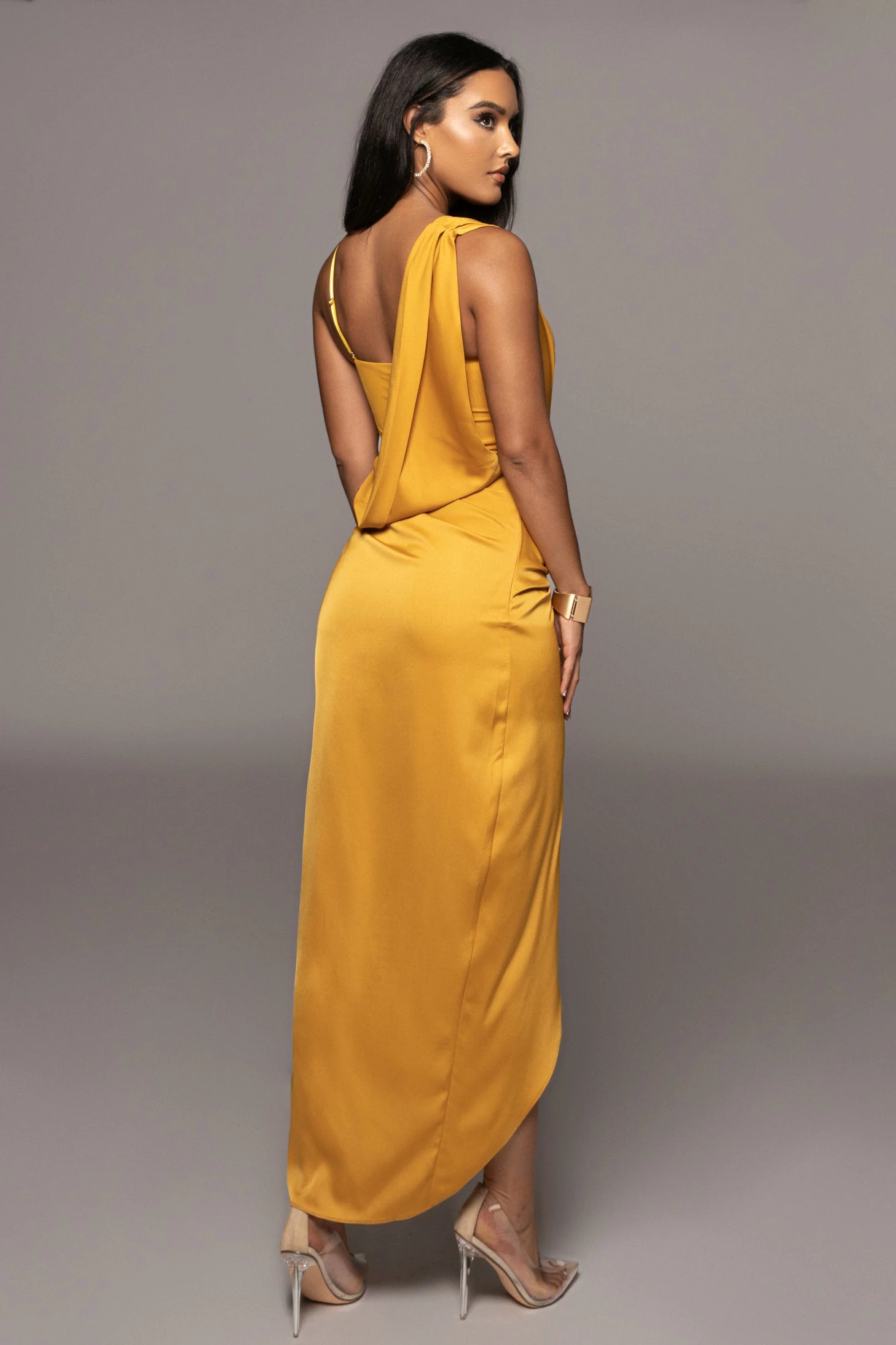 Yellow Kristiana Slit Dress 14 Yellow Kristiana Slit Dress - Image 12