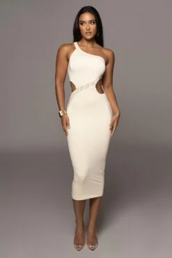 Buttercream Carina Cutout Slit Dress
