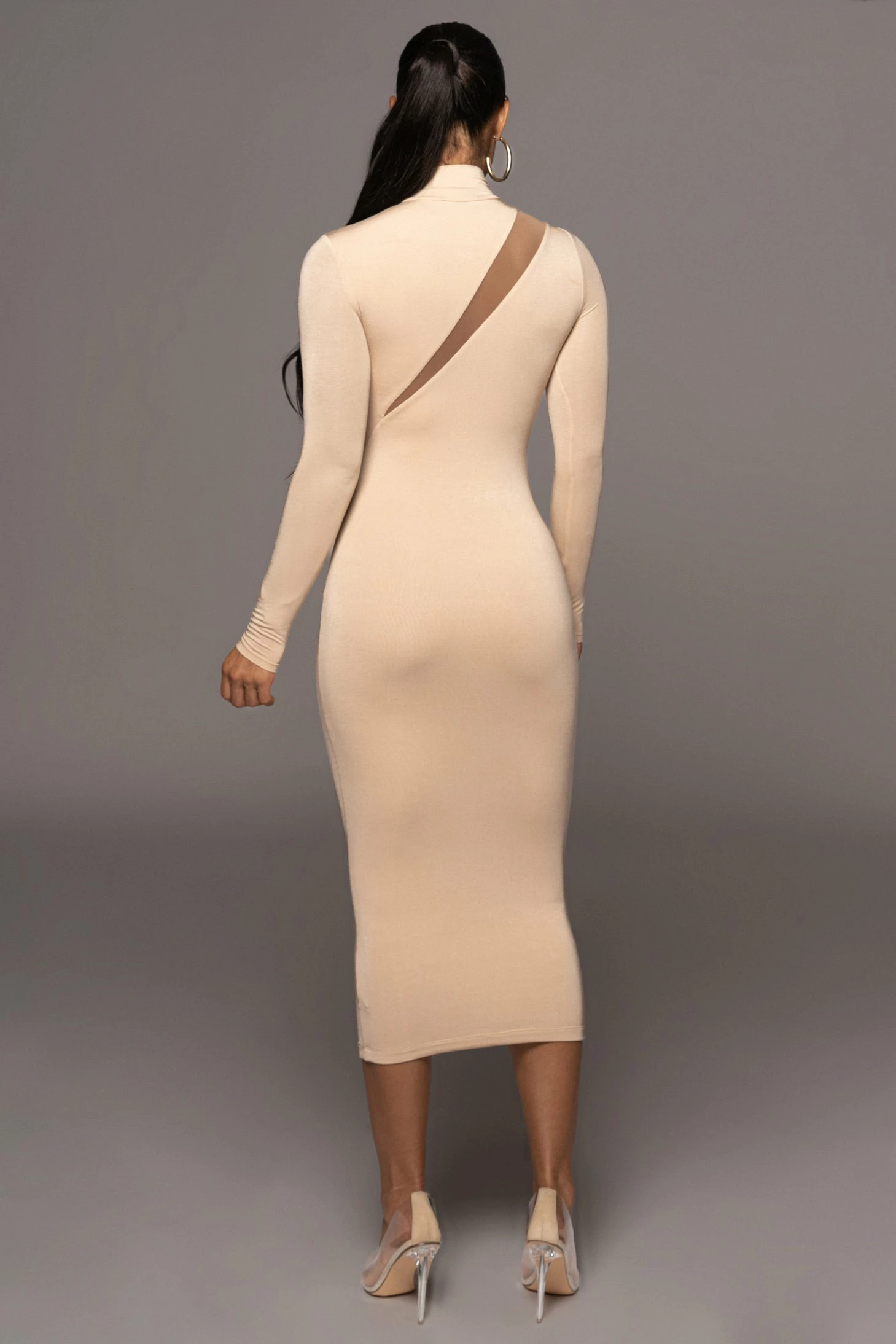 Tan Abigail Midi Dress 11 Tan Abigail Midi Dress - Image 9
