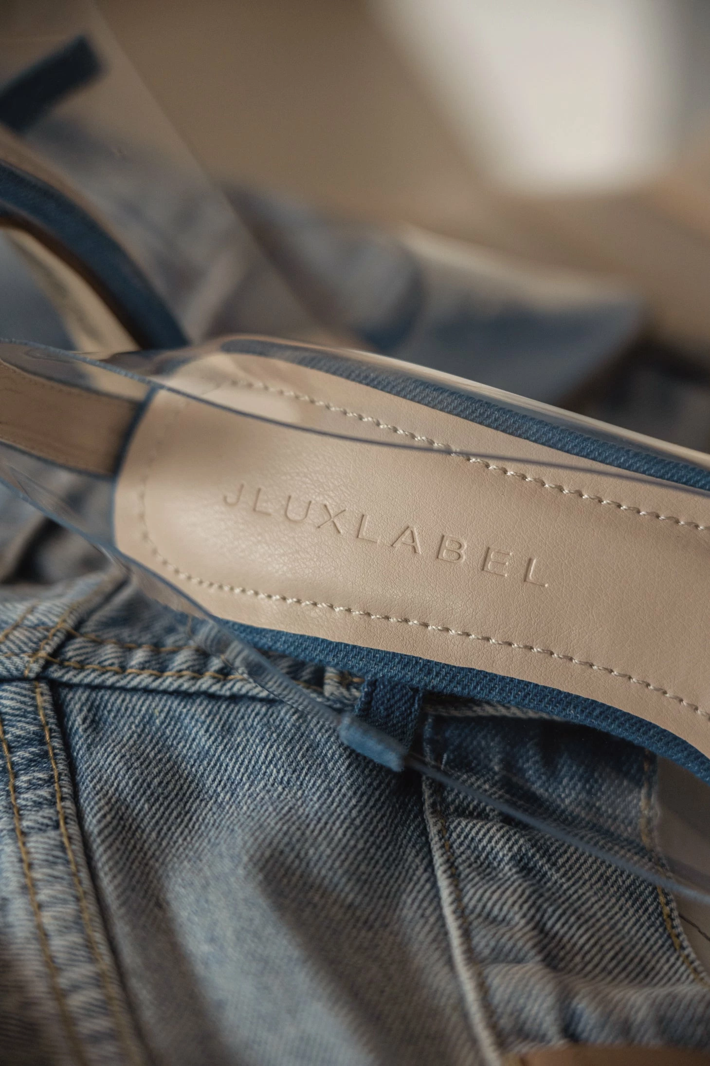 Dark Denim Walk The Line Clear Pumps 10 Dark Denim Walk The Line Clear Pumps - Image 8