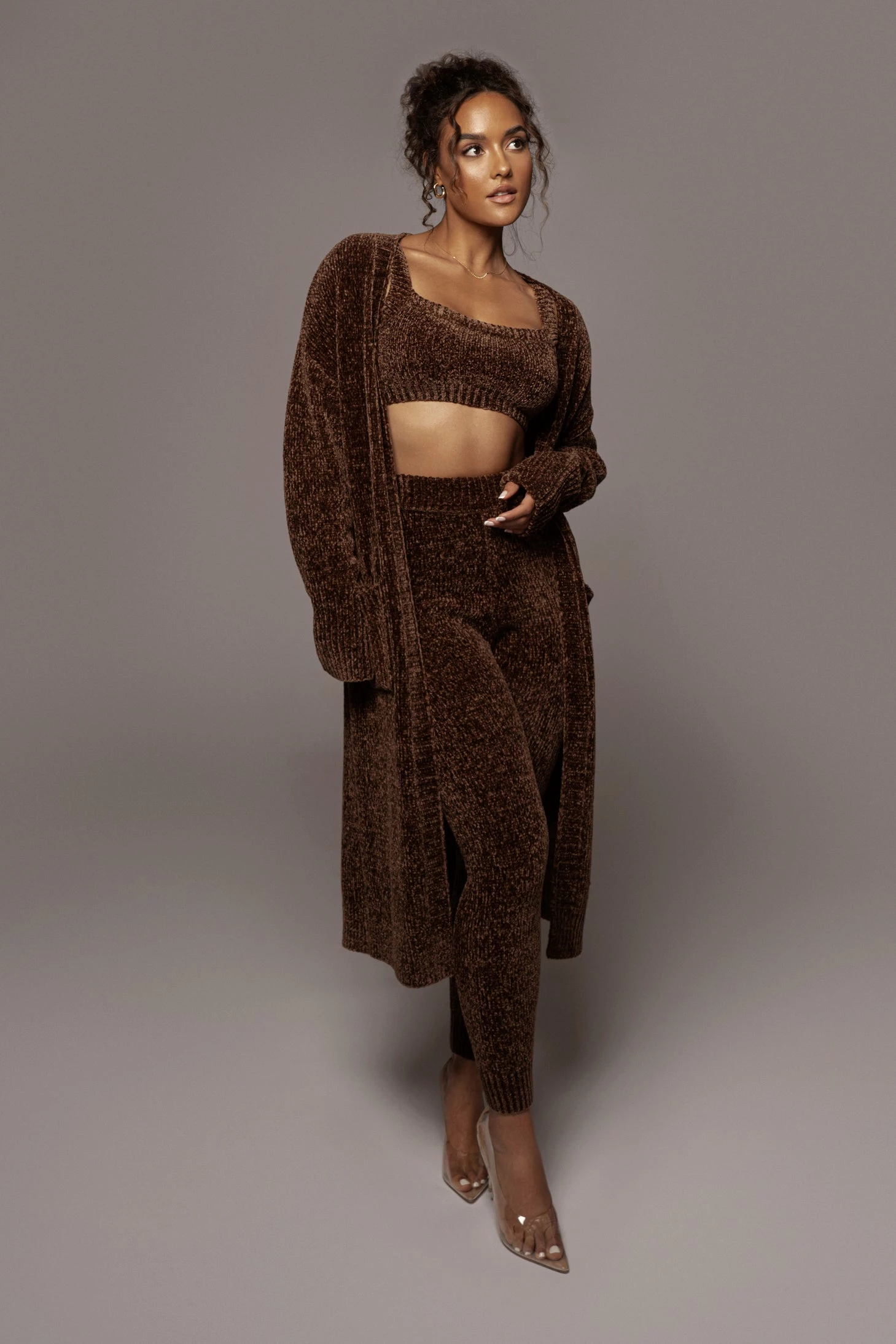 Chocolate Gemma Crop Chenille Top 19 Chocolate Gemma Crop Chenille Top - Image 17