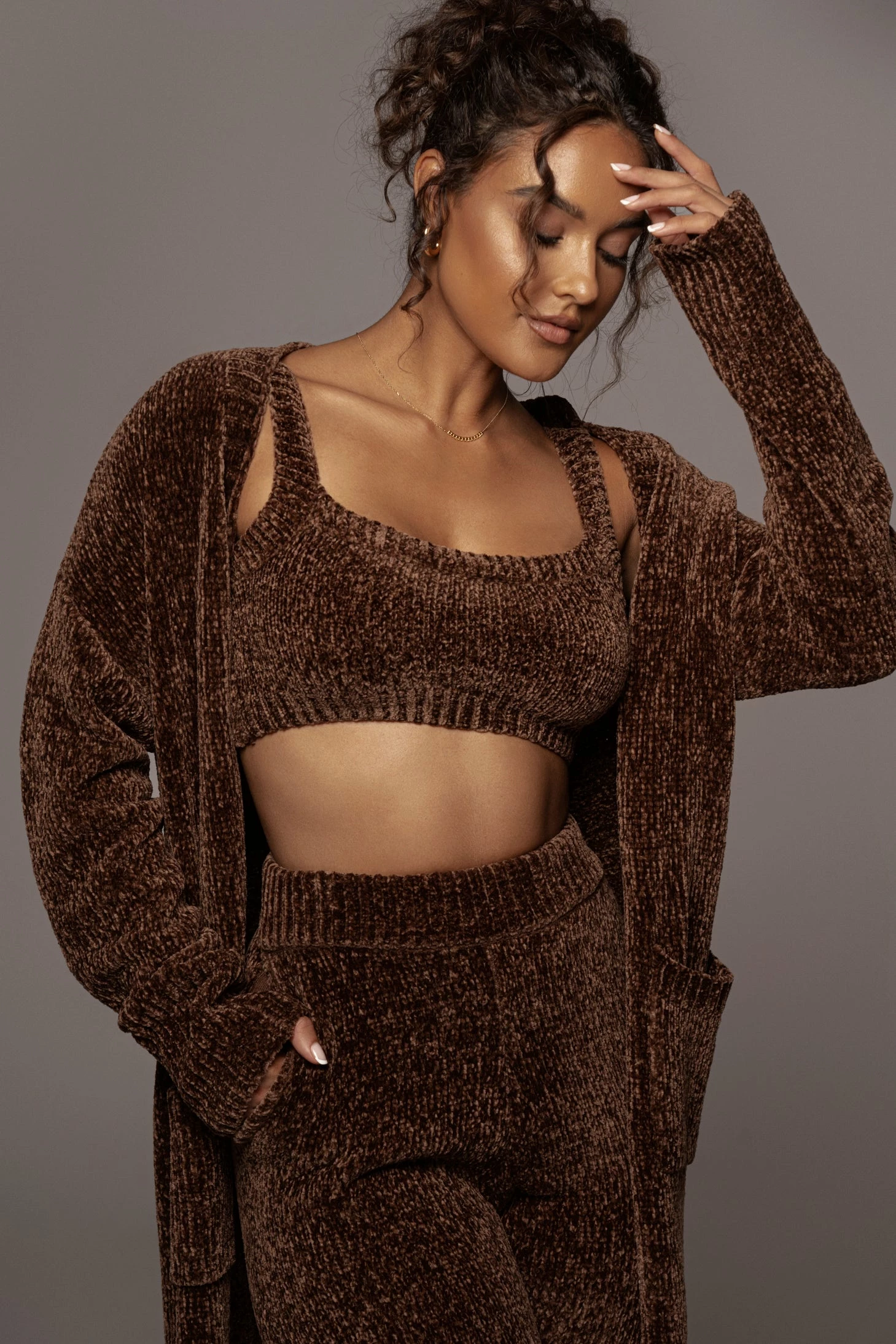 Chocolate Gemma Crop Chenille Top 16 Chocolate Gemma Crop Chenille Top - Image 14