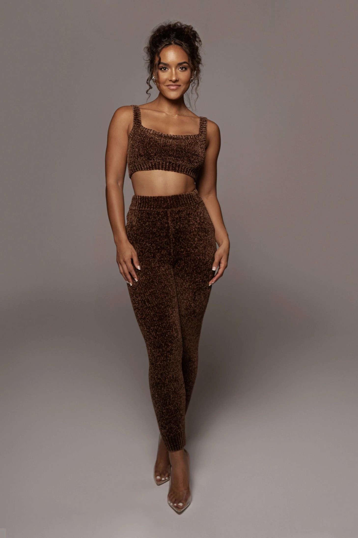 Chocolate Gemma Crop Chenille Top 5 Chocolate Gemma Crop Chenille Top - Image 3