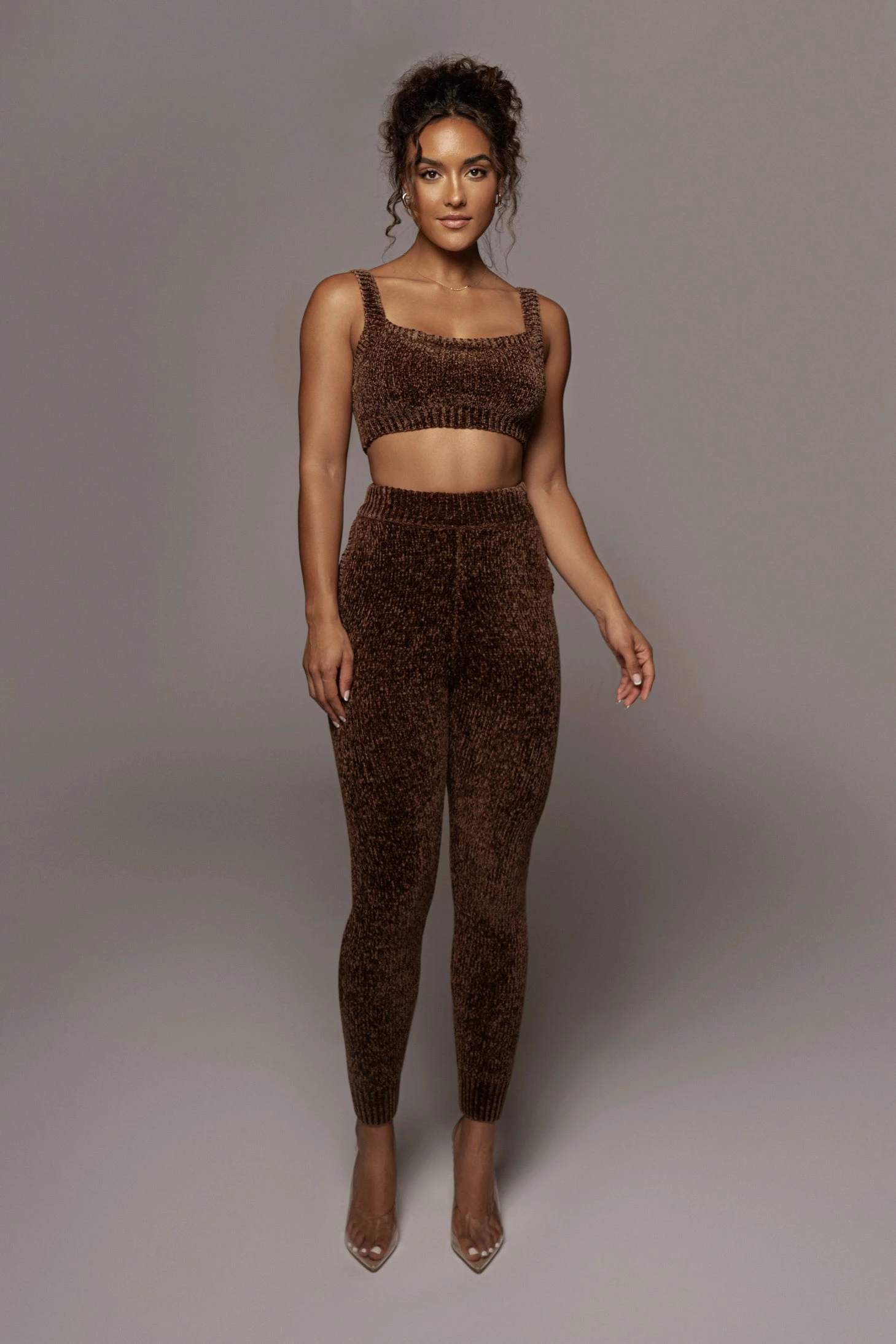 Chocolate Gemma Crop Chenille Top 9 Chocolate Gemma Crop Chenille Top - Image 7